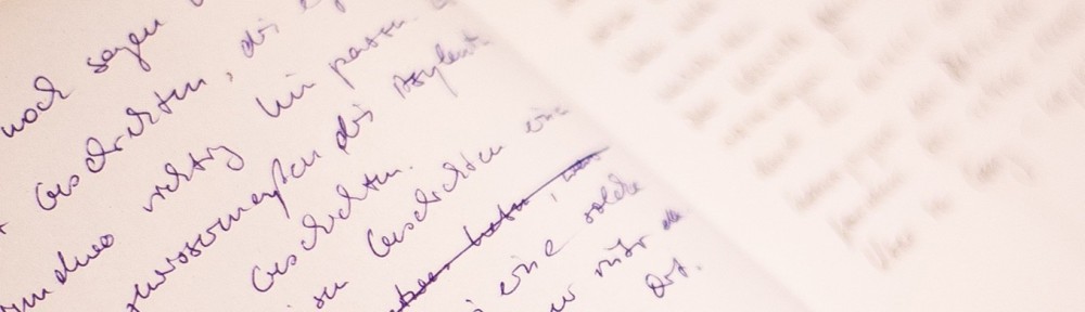 Blog Schrift im Heft